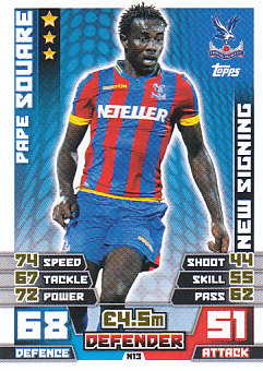 Pape Souare Crystal Palace 2014/15 Topps Match Attax New Signing #N13